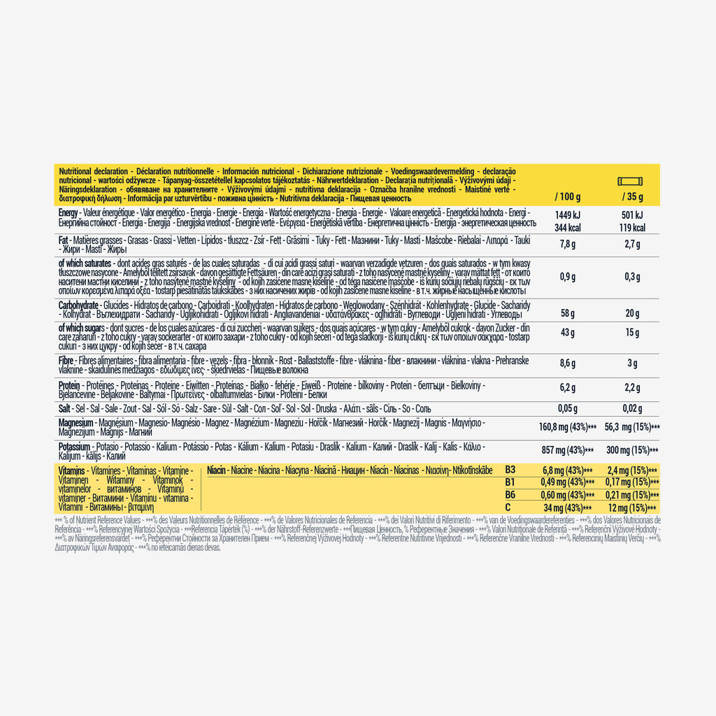 Energijske ploščice (datelj in banana, 10 x 35 g)