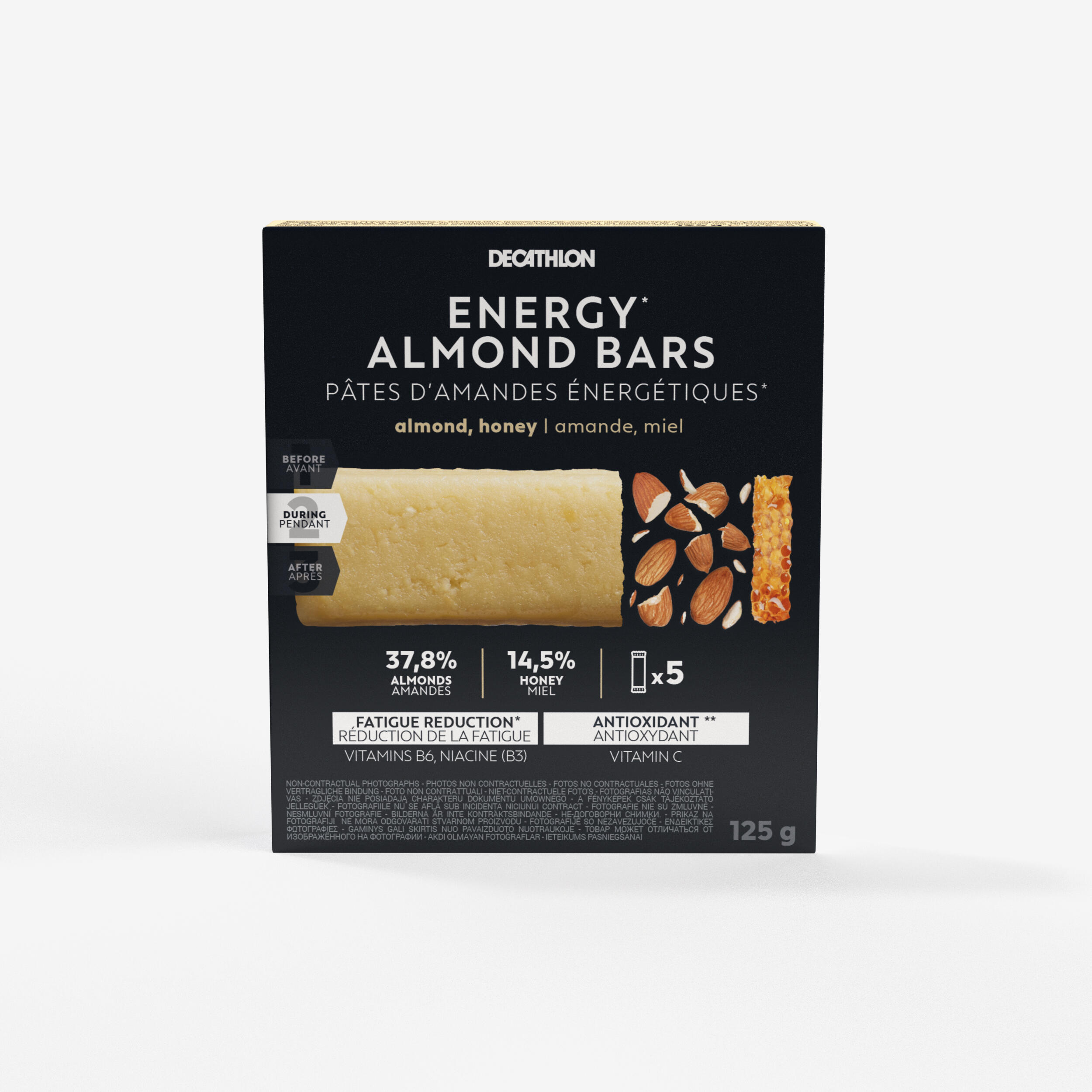 DECATHLON PLAIN ALMOND ENERGY BAR 5X25G