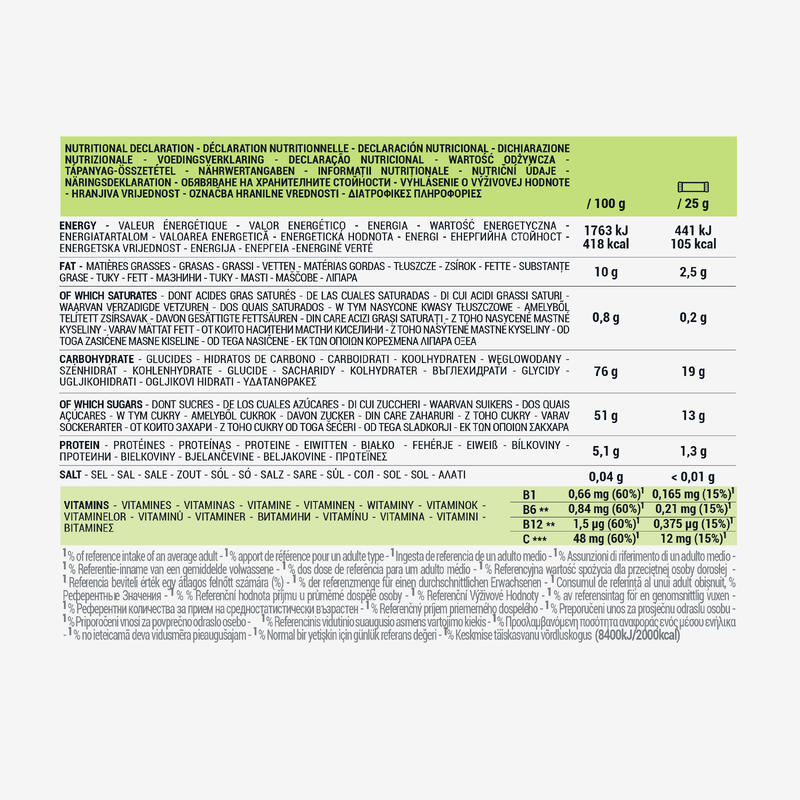 Energetické nugátové tyčinky 12 × 25 g