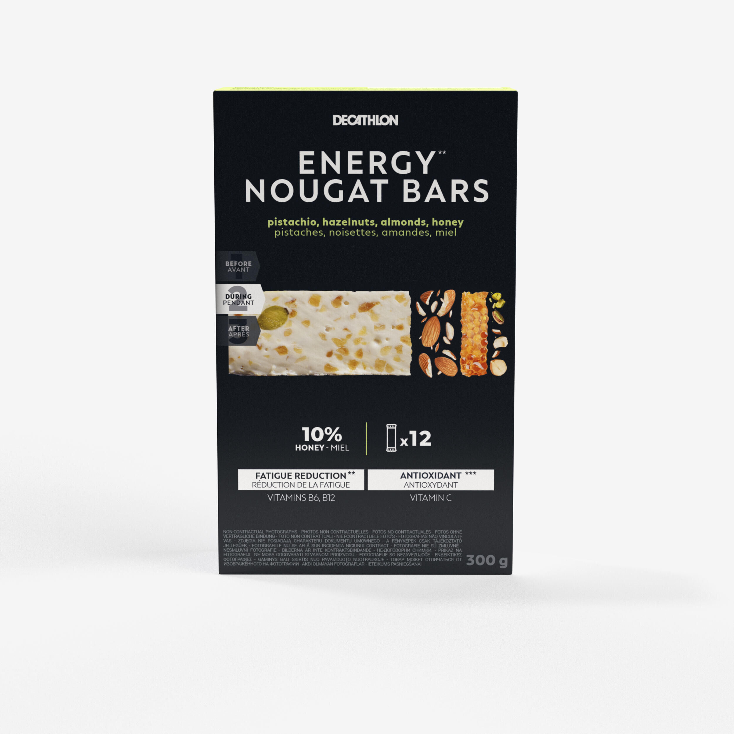 DECATHLON Nougat Energy Bars 12x25g