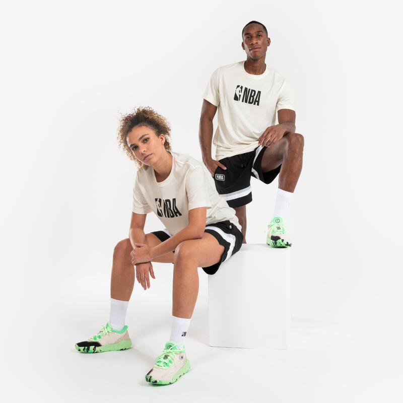 男女通用籃球 T 恤 900 AD - NBA／白色