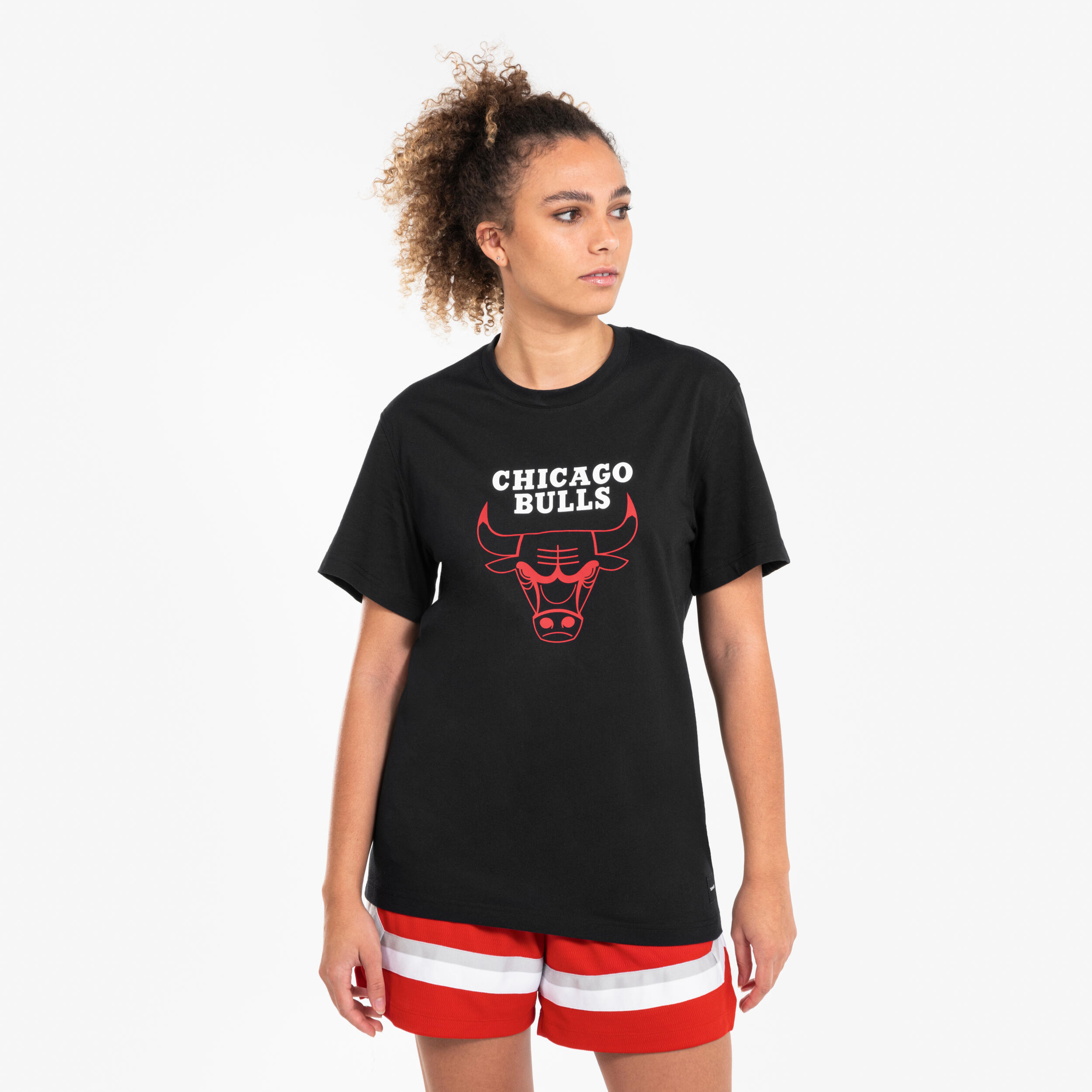 Camiseta de baloncesto NBA Bulls unisex, 900 negro 3/8
