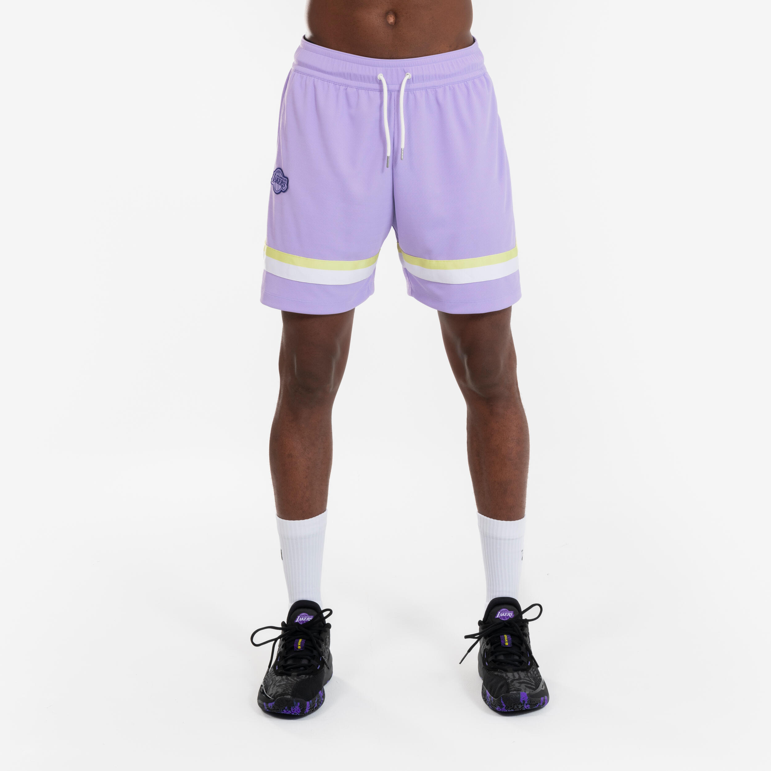 short de basketball nba lakers homme/femme - sh 900 ad violet - tarmak