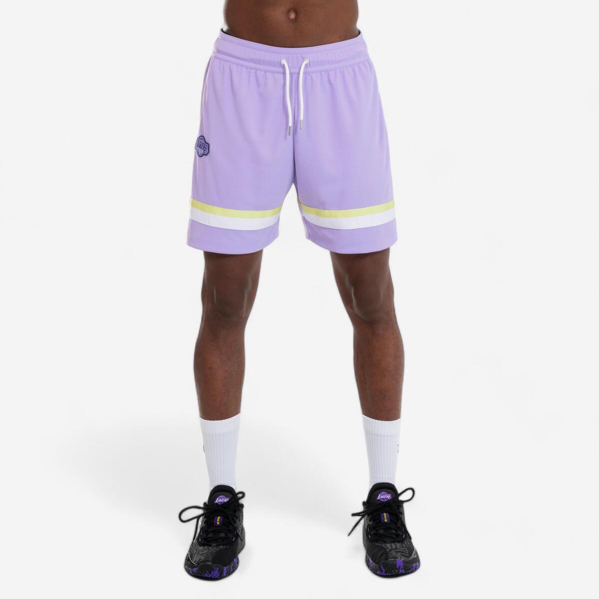 Short de basketball NBA Lakers homme/femme - SH 900 AD Violet