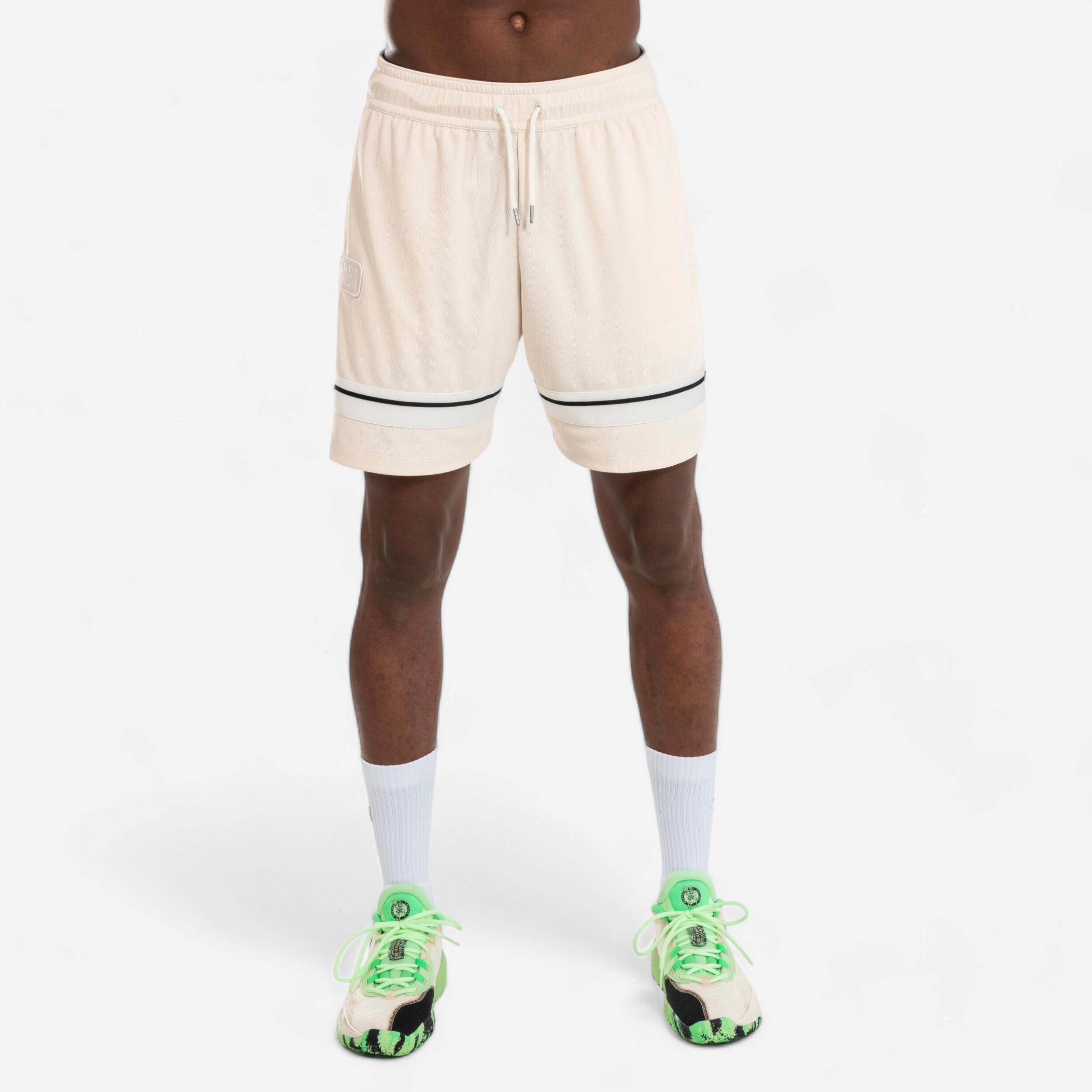 short de basketball nba homme/femme - sh 900 ad beige - tarmak