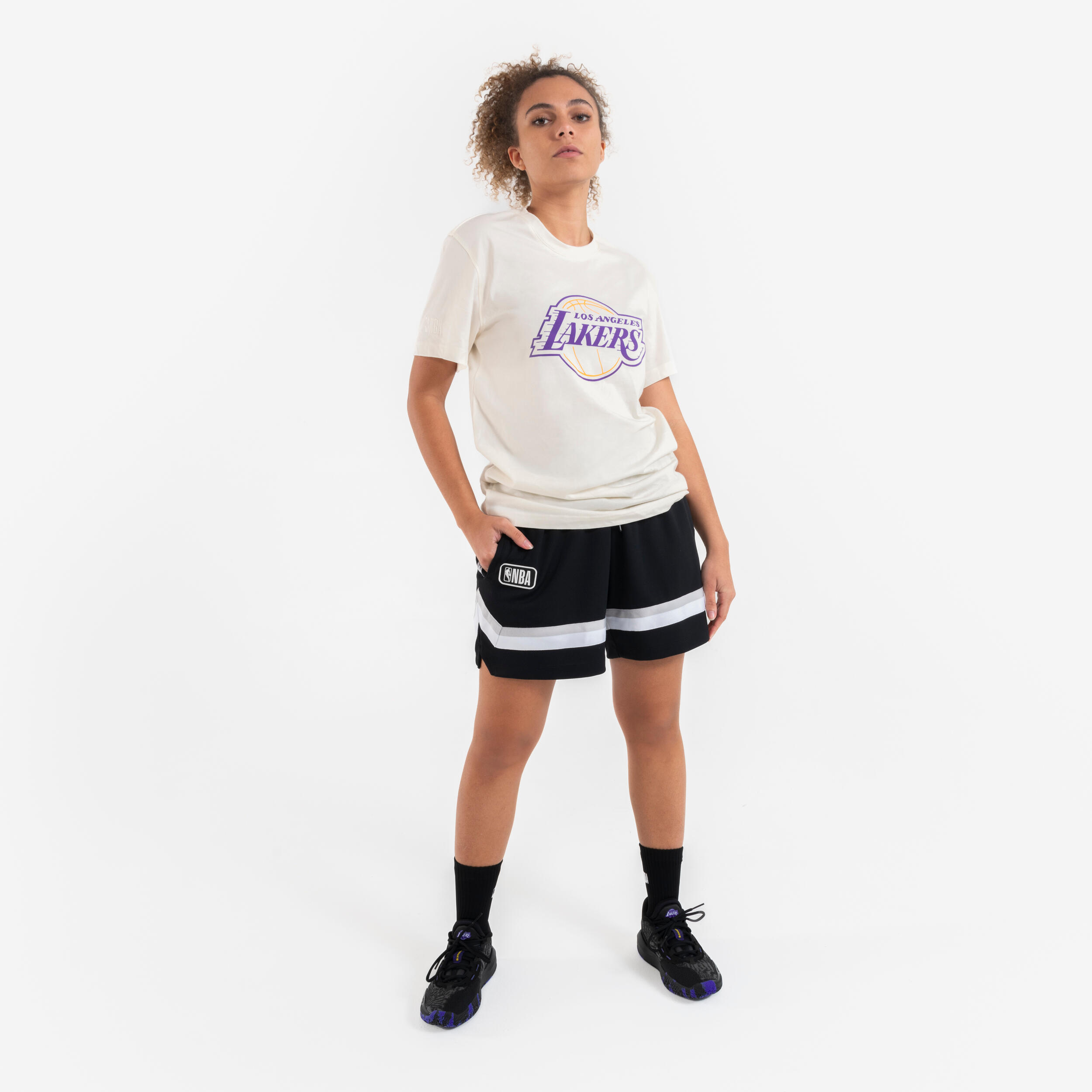 KRHYME DENIM Lakers ProClub セット Unisex basketball T-shirt NBA Lakers, 900 cream - Decathlon