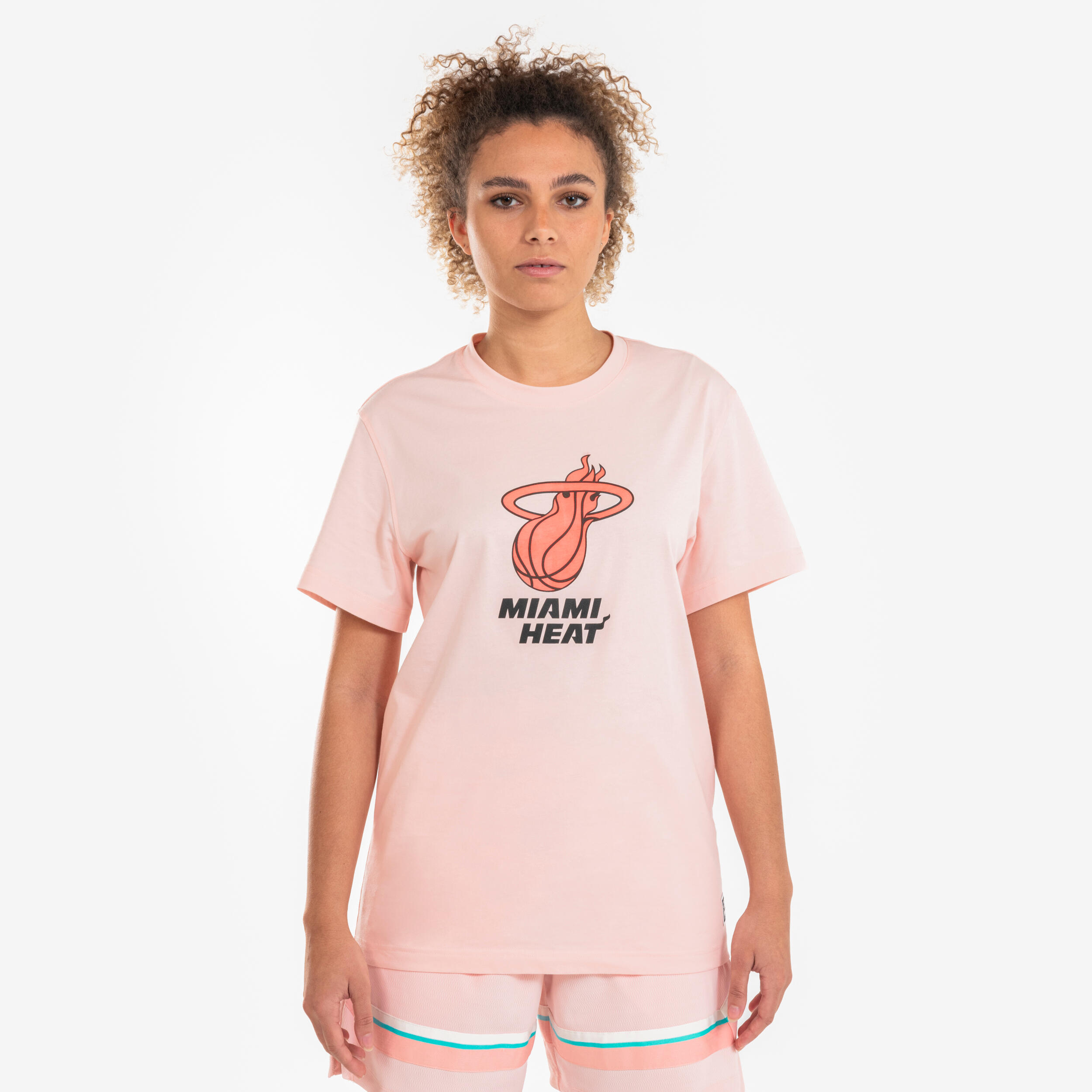 Unisex Basketball T-Shirt 900 AD - NBA Heat/Pink 4/6