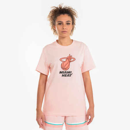 Visų lyčių krepšinio marškinėliai „900 AD - NBA Heat“, rožiniai