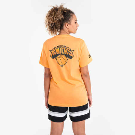 Visų lyčių krepšinio marškinėliai „900 AD - NBA Knicks“, oranžiniai