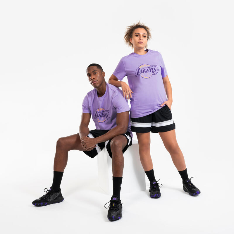 T-shirt de basketball NBA Lakers homme/femme - TS 900 AD Violet