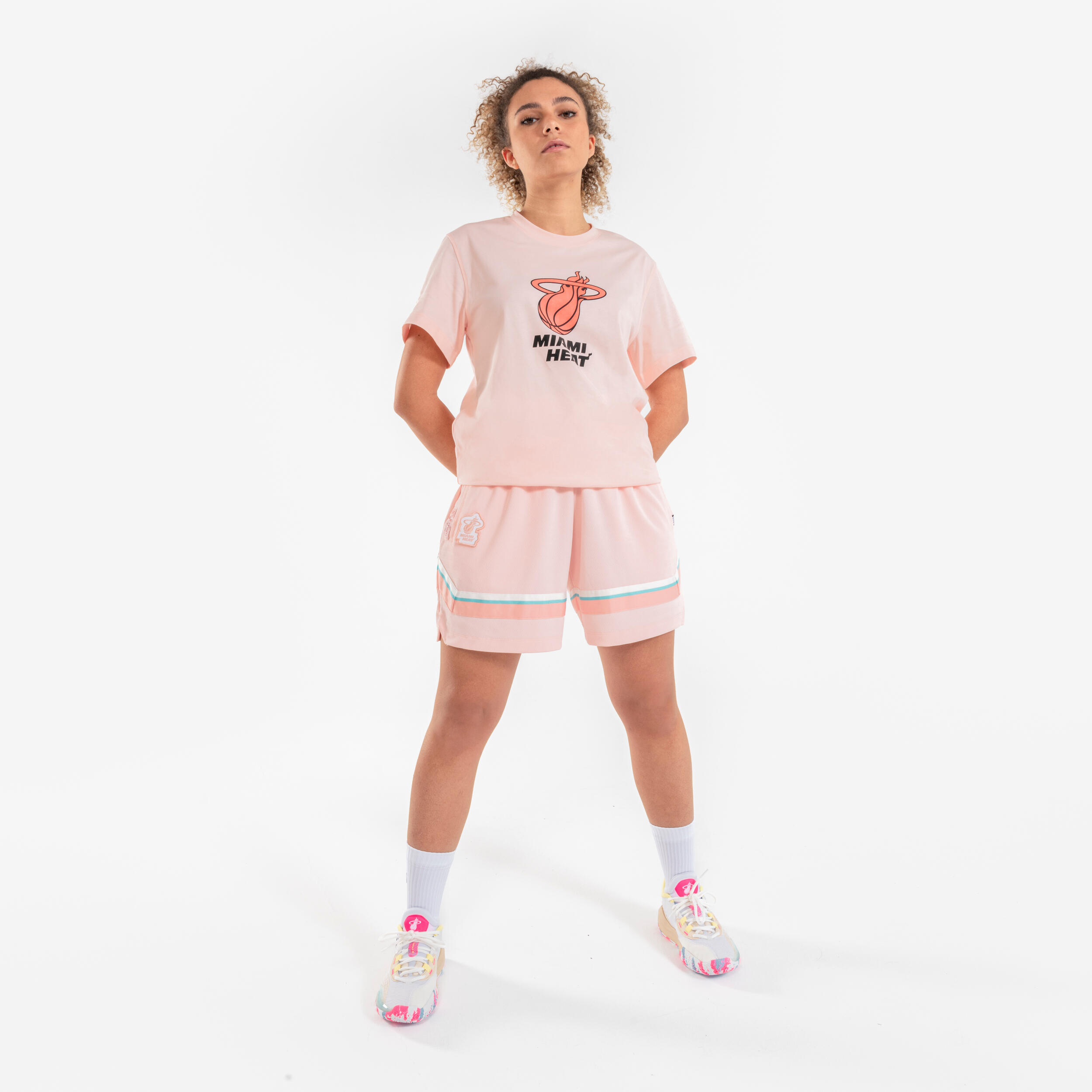 Unisex Basketball T-Shirt 900 AD - NBA Heat/Pink 5/6
