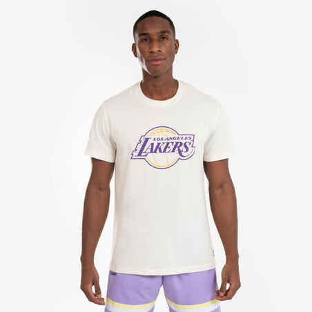 Bela uniseks majica za košarko 900 NBA LAKERS