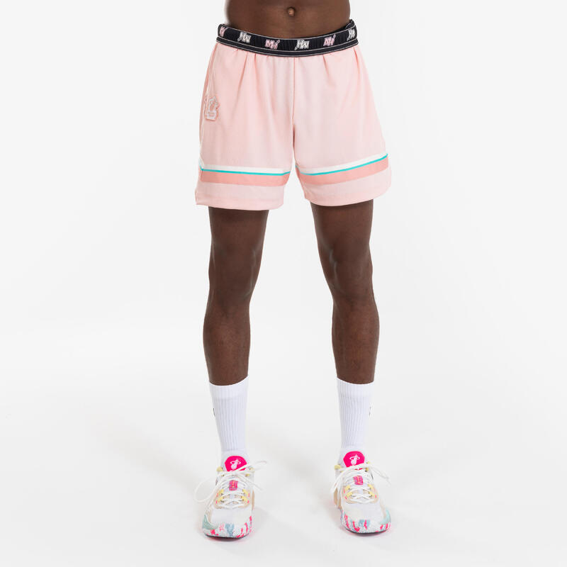 Basketbalshort voor heren/dames SH 900 NBA Miami Heat paars