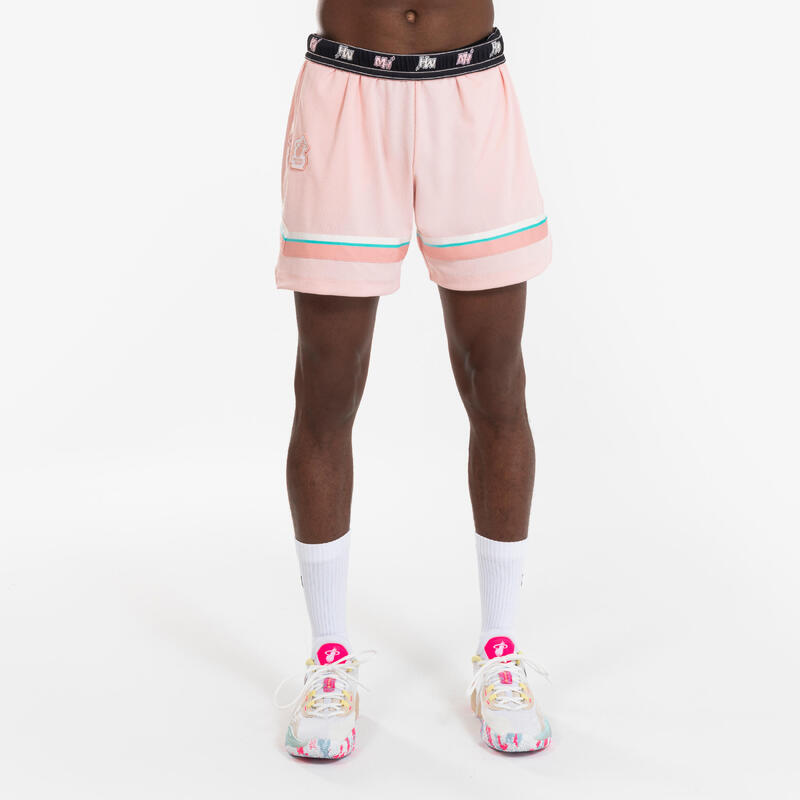 Miami Heat basketbalshort heren/dames SH 900 NBA roze