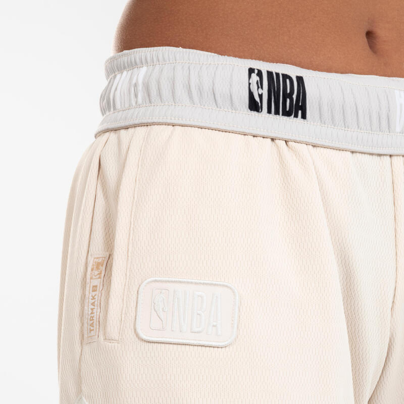 Basketbalshort voor heren/dames SH 900 NBA beige