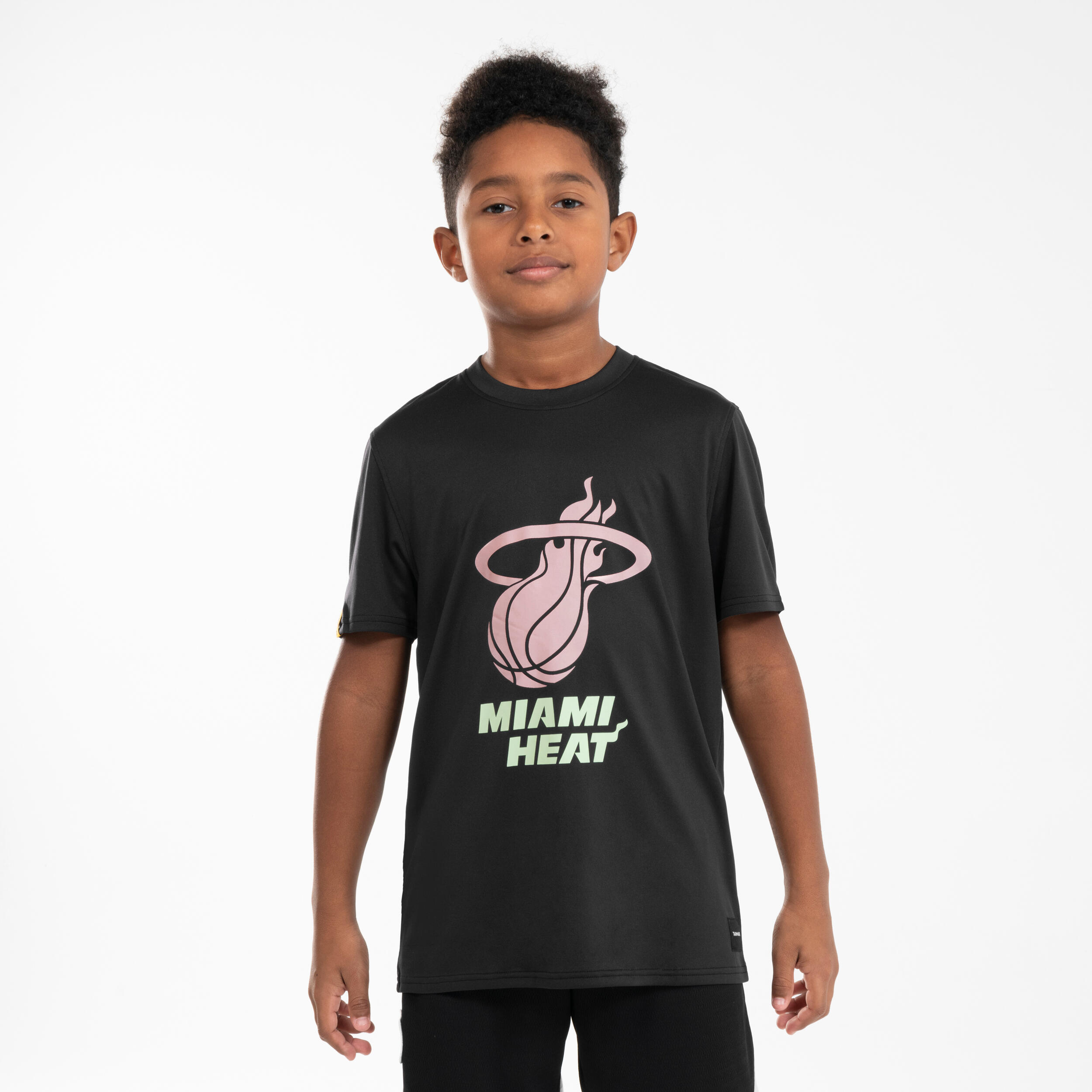 T-shirt de Basquetebol NBA Miami Heat criança - TS 900 JR Preto 5/7