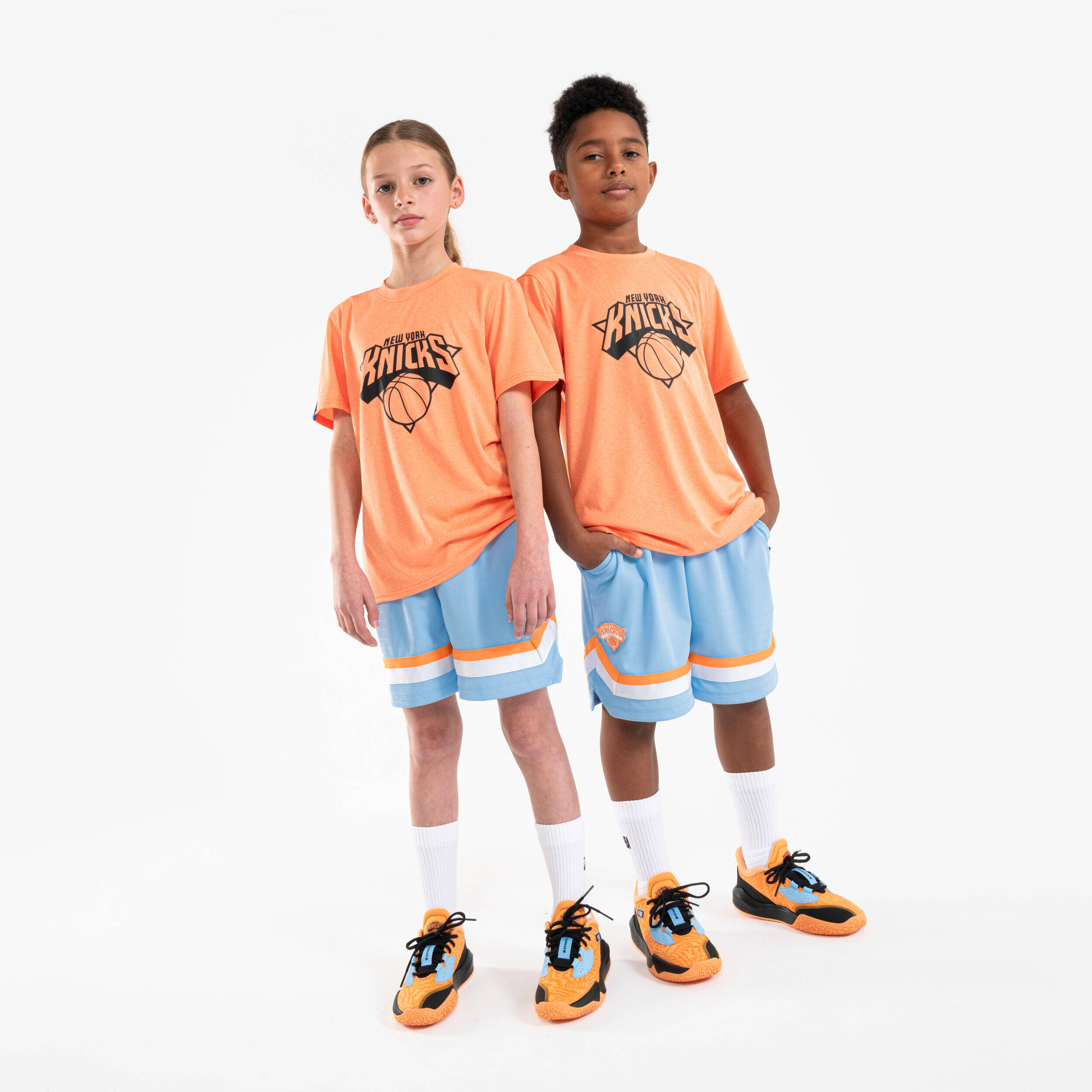 Kids' Basketball Shorts SH 900 NBA Knicks - Blue -  2