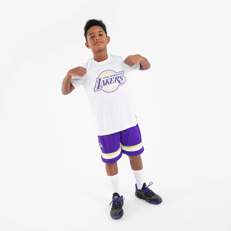 Kids' Basketball T-Shirt TS 900 NBA Lakers - White