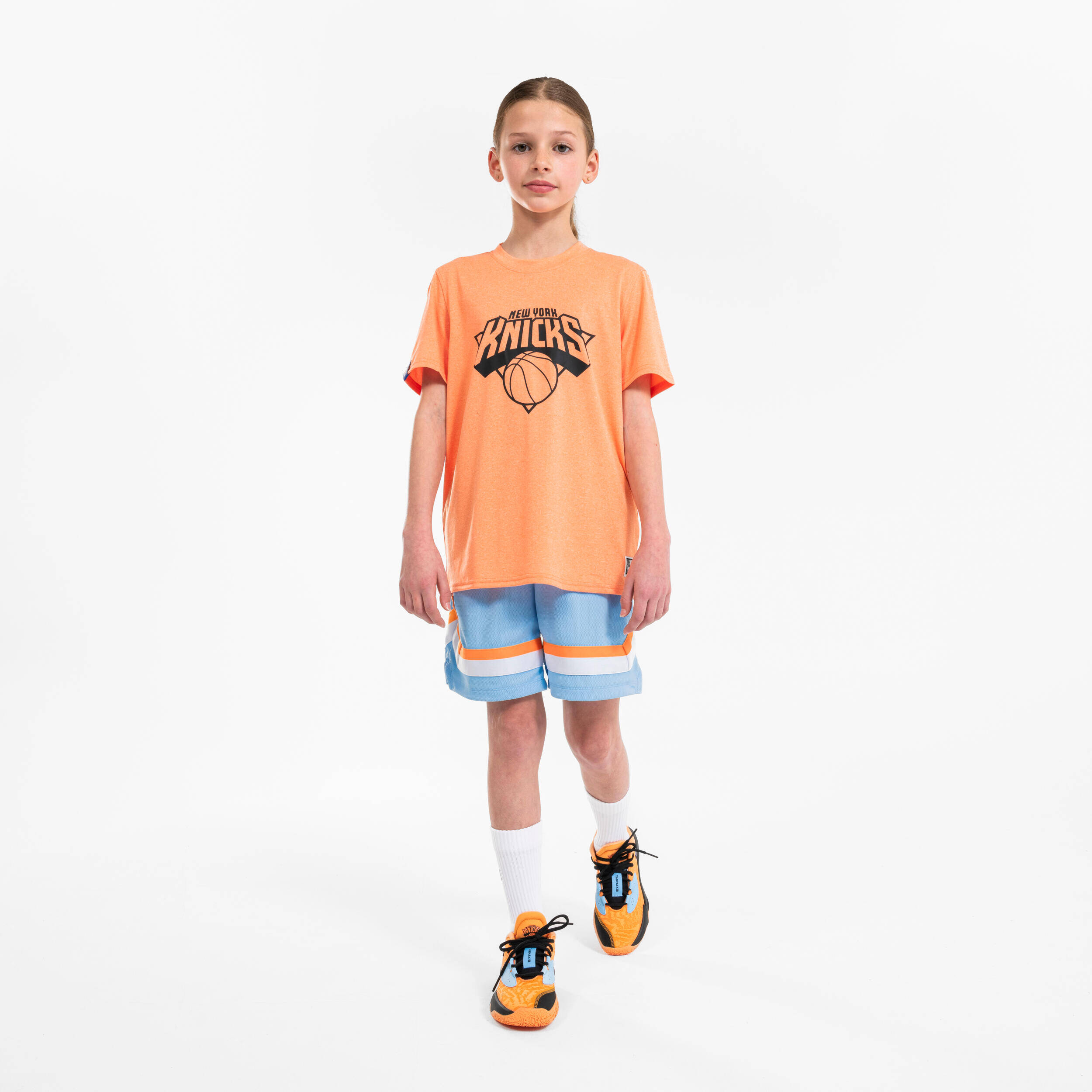 Kids' Basketball Shorts SH 900 NBA Knicks - Blue -  4
