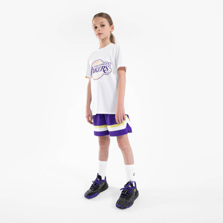 Kids' Basketball T-Shirt TS 900 NBA Lakers - White