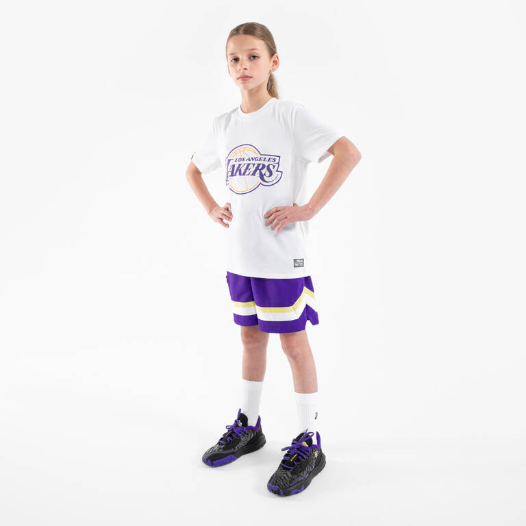 Kids' Basketball T-Shirt TS 900 NBA Lakers - White