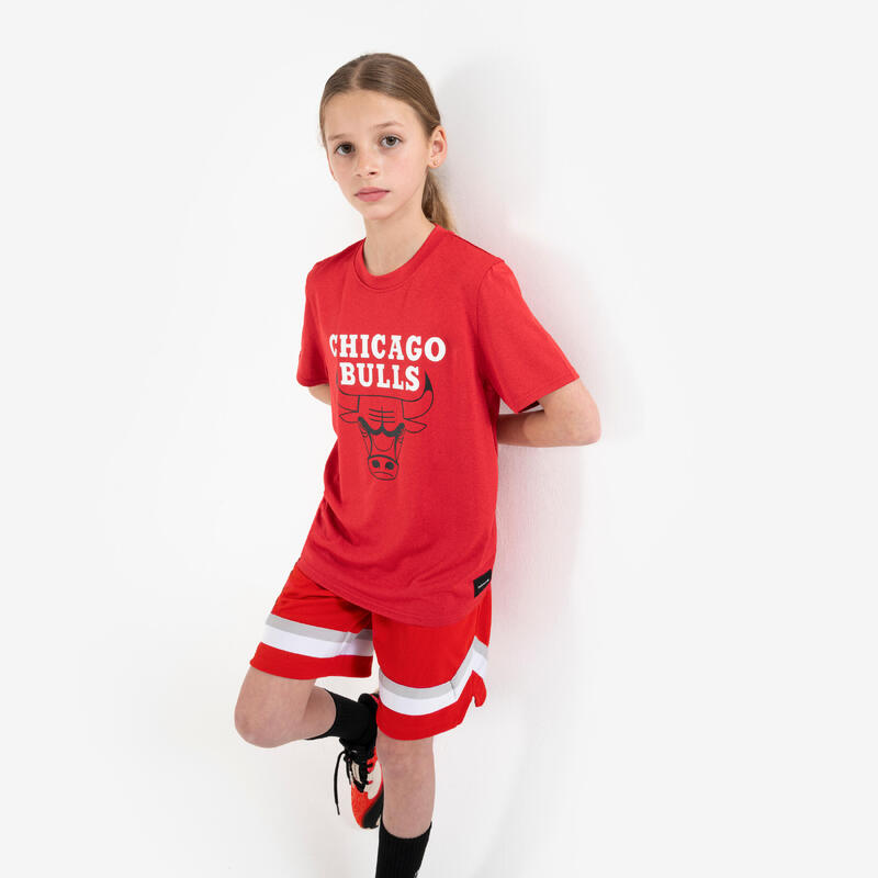 Calções de basquetebol NBA Chicago Bull criança - SH 900 JR Vermelho