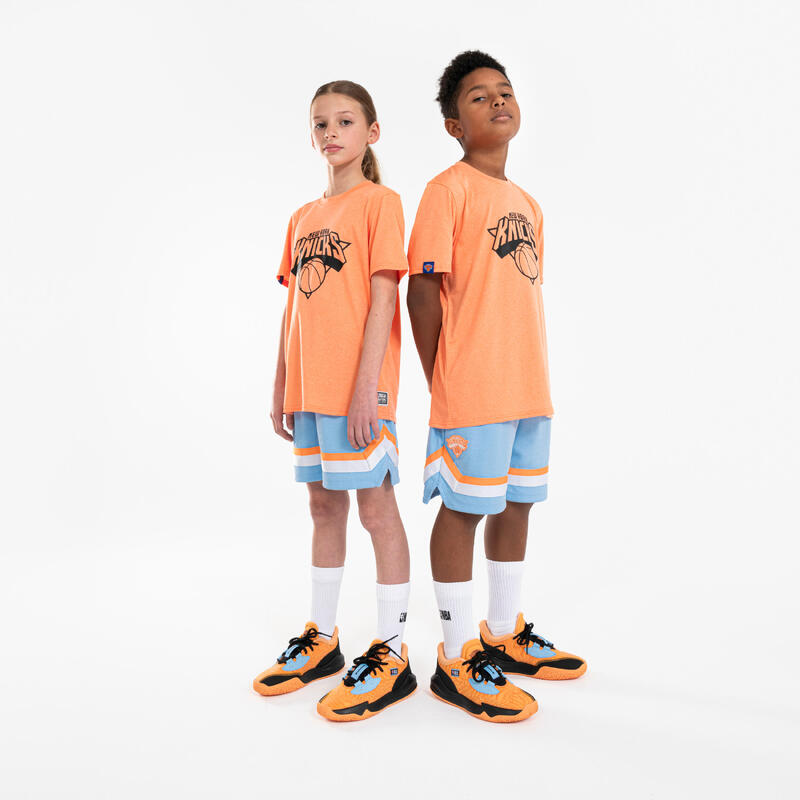 Basketbalshirt voor kinderen TS 900 NBA Knicks oranje