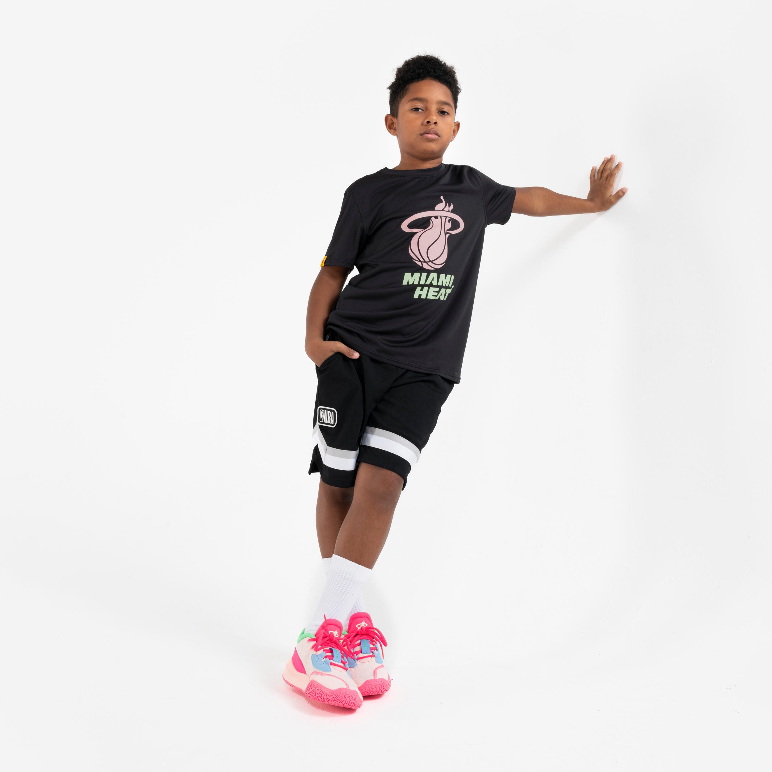 Miami Heat basketbalschoenen kind FAST 900 LOW-1 NBA roze 10/10