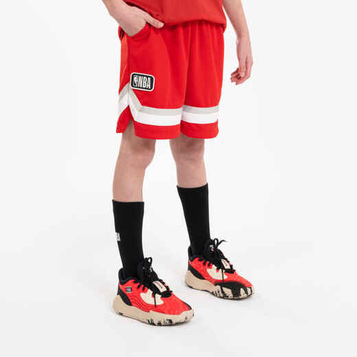 
      Detské basketbalové šortky SH 900 NBA Chicago Bull červené
  