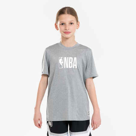 Siva majica za košarko 900 NBA za otroke