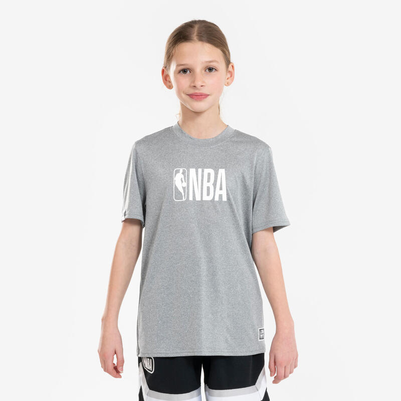 T-shirt basket bambino TS900 NBA grigia