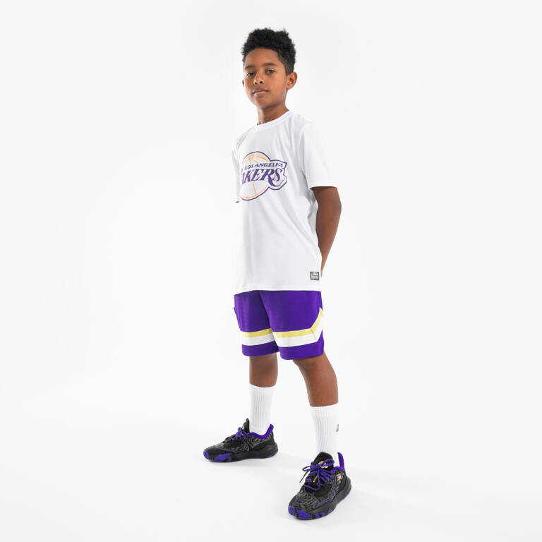 Kids' Basketball T-Shirt TS 900 NBA Lakers - White