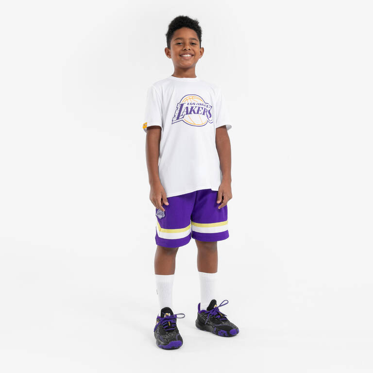 Kids' Basketball T-Shirt TS 900 NBA Lakers - White