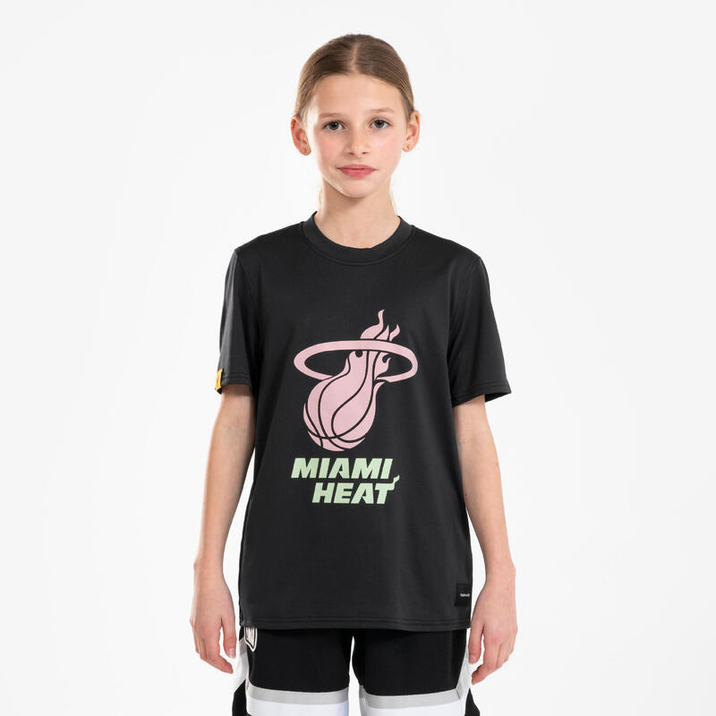 Kids' Basketball T-shirt NBA Miami Heat TS 900 - Black