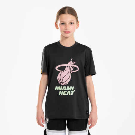 Vaikiški krepšinio marškinėliai „NBA Miami Heat TS 900“, juodi