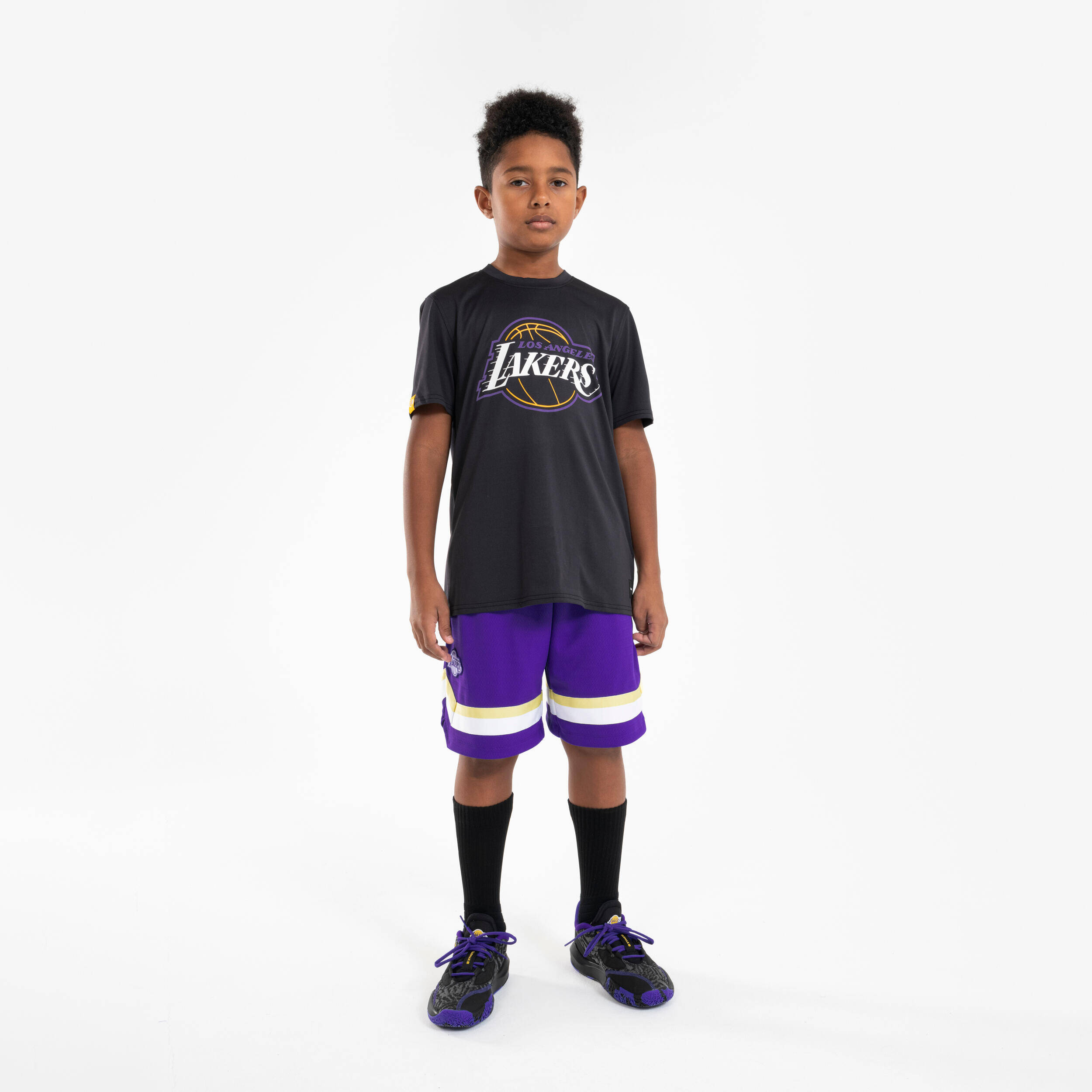 Kids Basketball Shorts NBA SH900 - Purple -  3