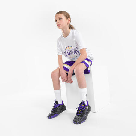 Баскетбольні кросівки Fast 900 дитячі низькі NBA Lakers чорні