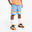 New York Knicks basketbalshort kind SH 900 NBA lichtblauw