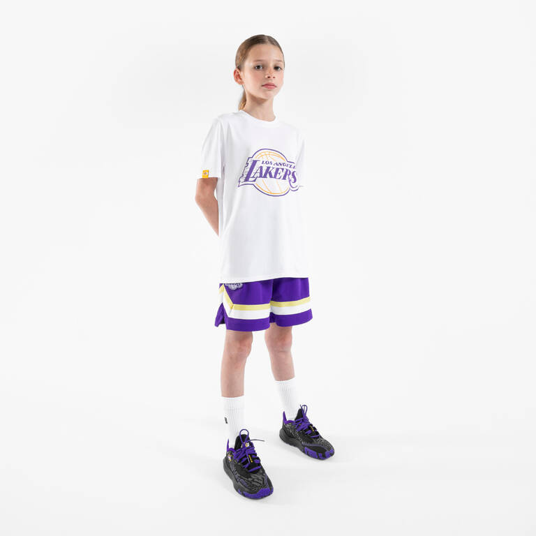 Kids' Basketball T-Shirt TS 900 NBA Lakers - White