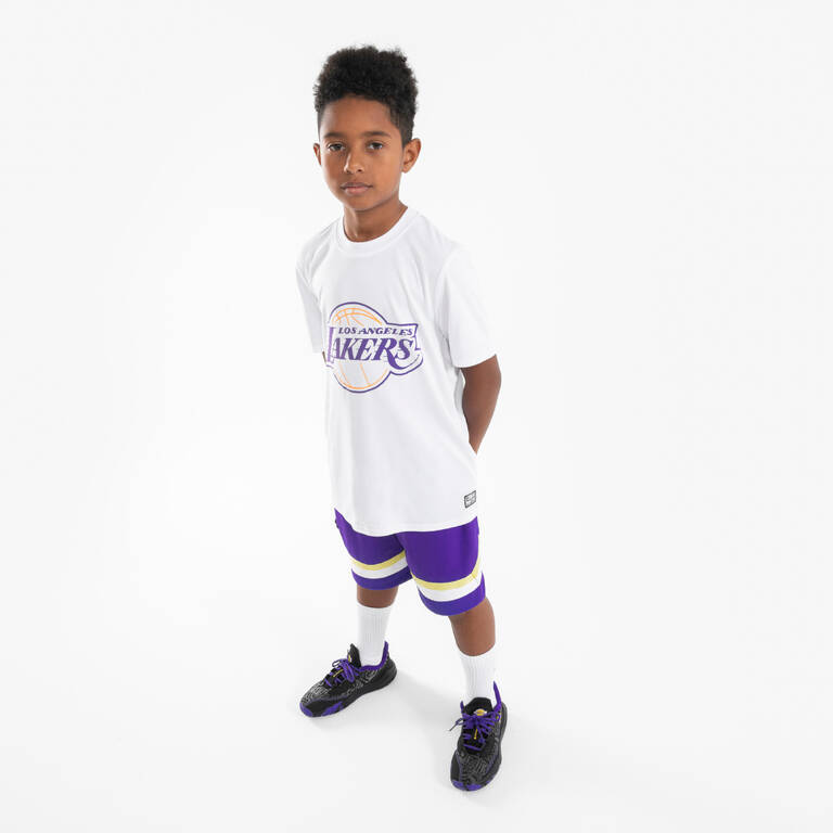 Kids' Basketball T-Shirt TS 900 NBA Lakers - White