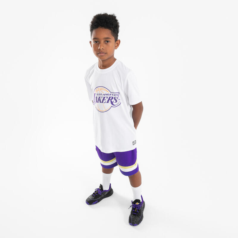 Kids' Basketball T-Shirt 900 NBA Lakers - White