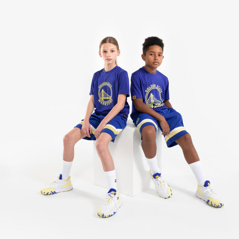 Basketbalschoenen voor kinderen FAST 900 LOW-1 NBA Warriors wit
