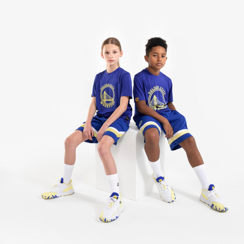 Çocuk Beyaz Spor Ayakkabı NBA Warriors FAST 900 LOW-1 - Basketbol