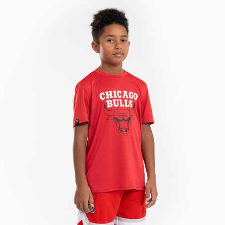 Rdeča majica za košarko 900 NBA CHICAGO BULLS za otroke
