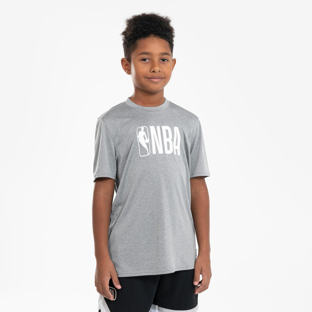 Kids' Basketball T-Shirt TS 900 NBA - Grey