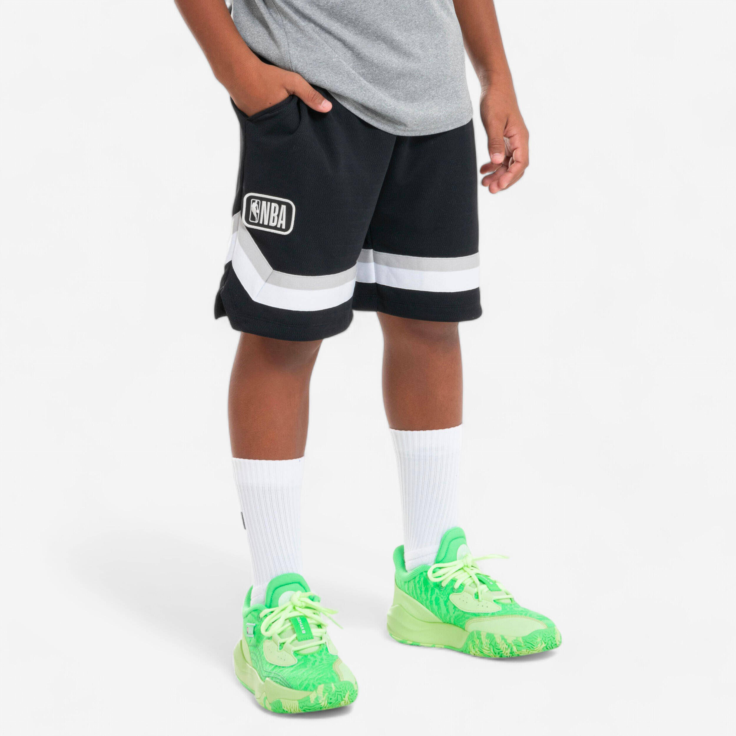 Kids Basketball Shorts NBA SH900 - Black -  2