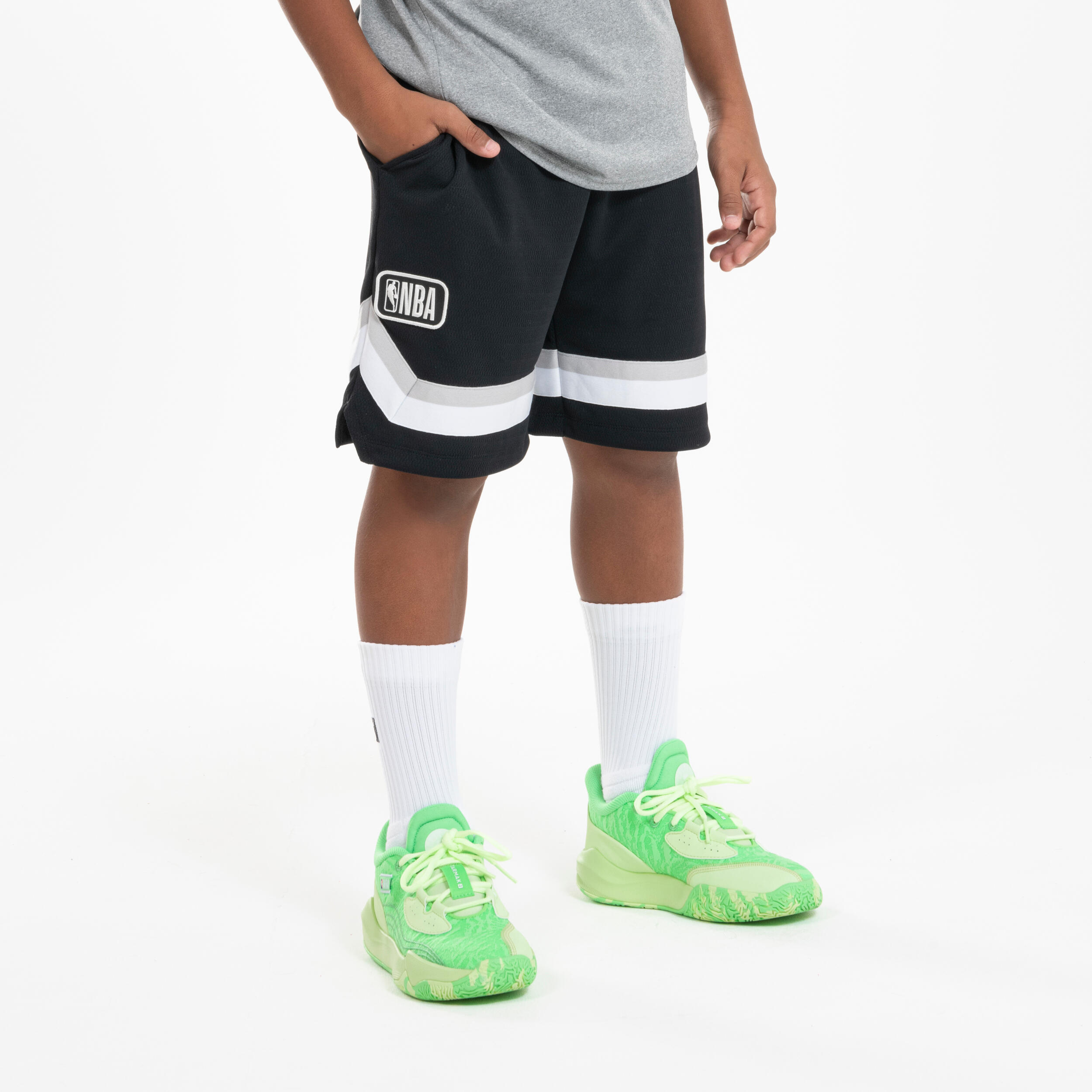 Kids' Basketball Shorts SH 900 NBA - Black 1/6