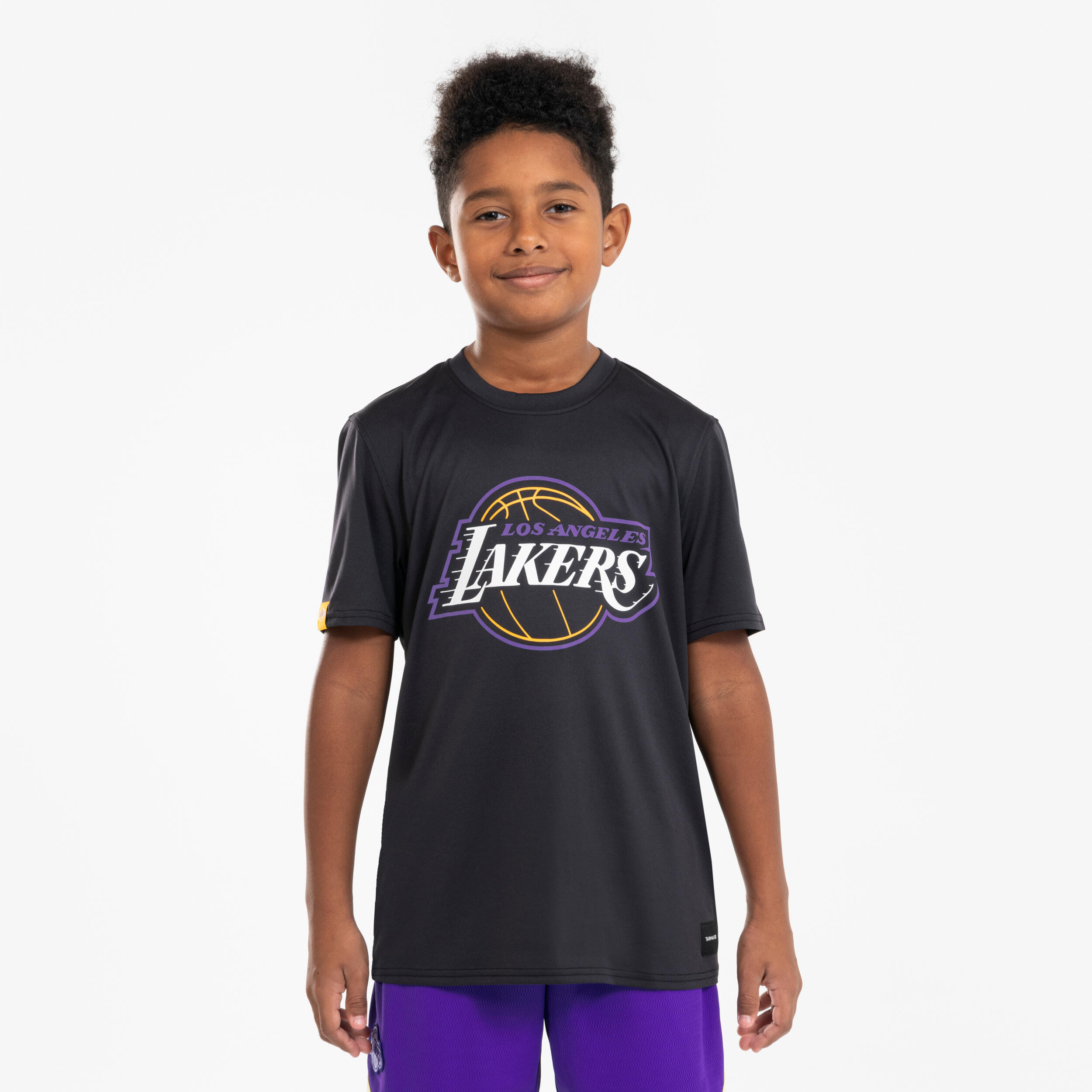 Tricou Baschet 900 NBA Lakers Negru Copii