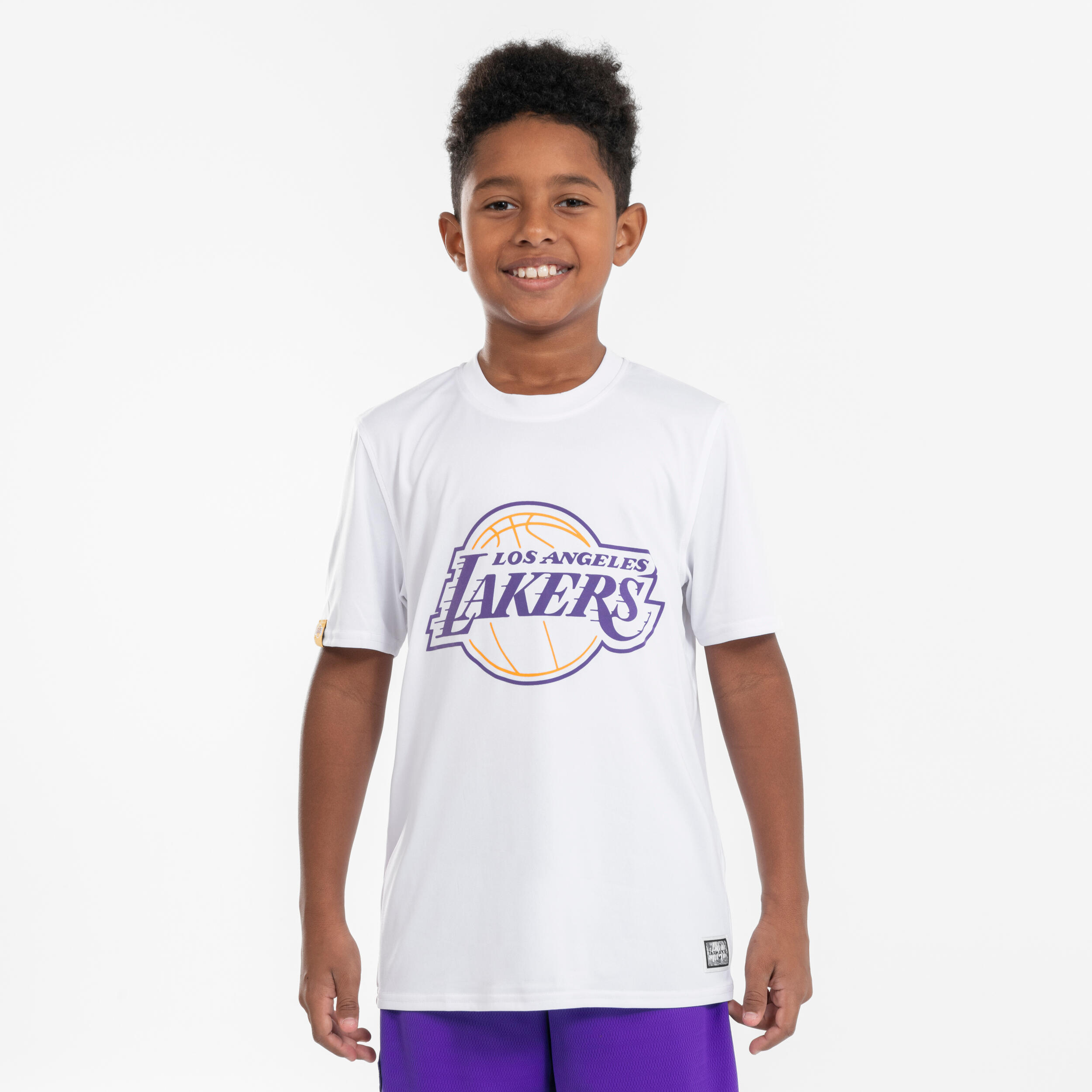 Kids Basketball T Shirt TS 900 NBA Lakers White