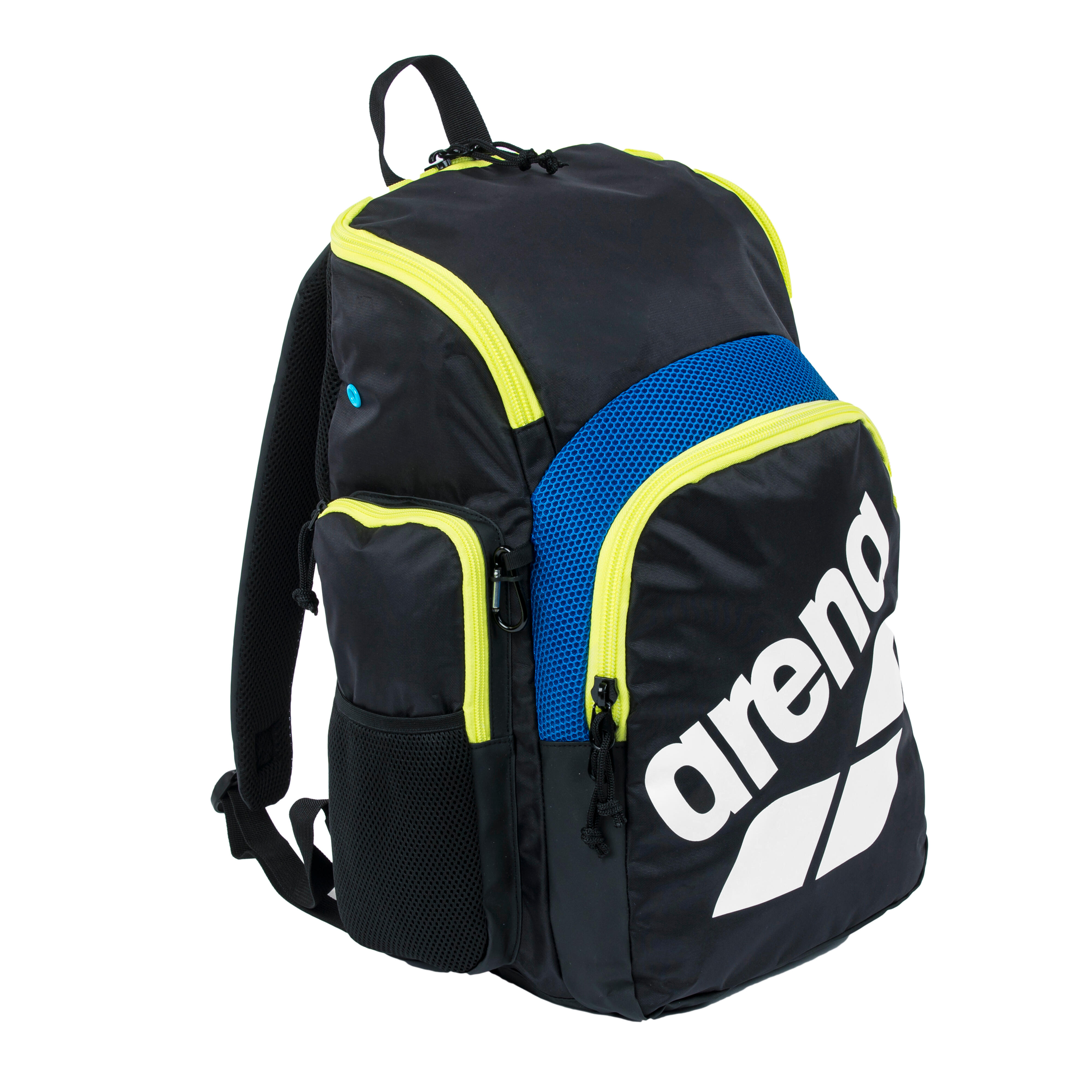 Swimming Backpack 35L ARENA SPIKY III Black Yellow ARENA Decathlon